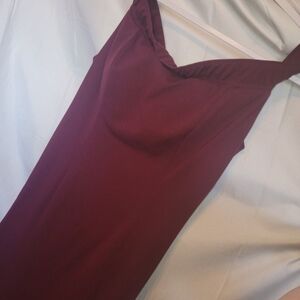 Elegant Burgundy Dress